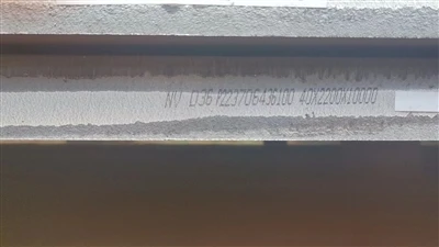 200 tonnes de plaques de navire DNV exportées vers l'Inde