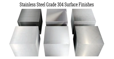 Finitions de surface de grade en acier inoxydable 304